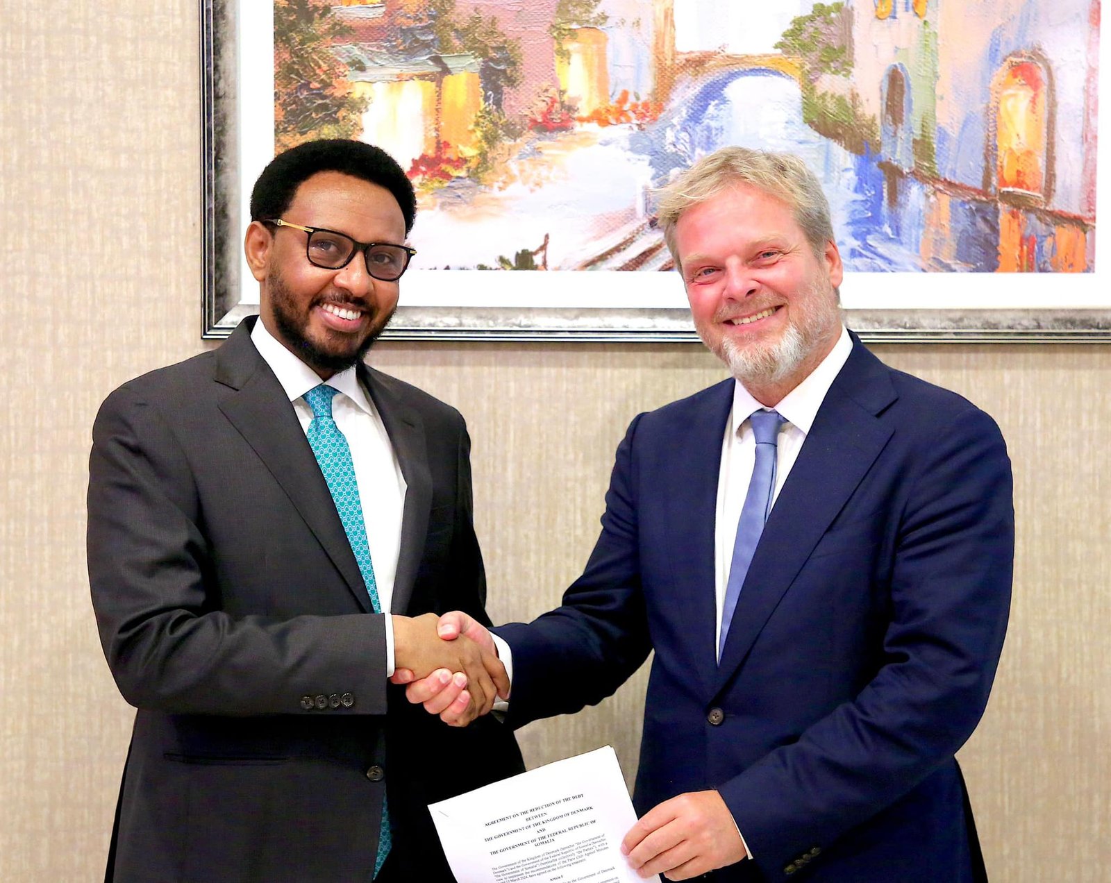 Somalia signed a loan forgiveness agreement with the Danish government